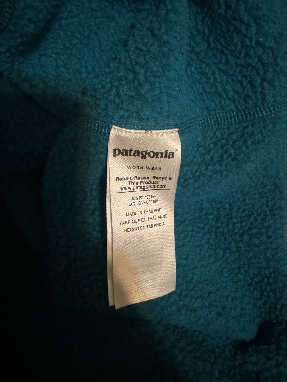 Patagonia Better Sweater Dark Teal Blue Green 1/4 Zip Pullover Fleece Jacket XL - Picture 4 of 5